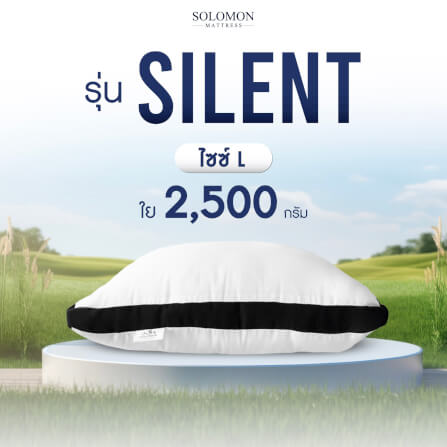 หมอนหนุนสุขภาพ SIZE L SOLOMON ใย 2,500 คุณภาพพรีเมียม รุ่น SILENT_8
